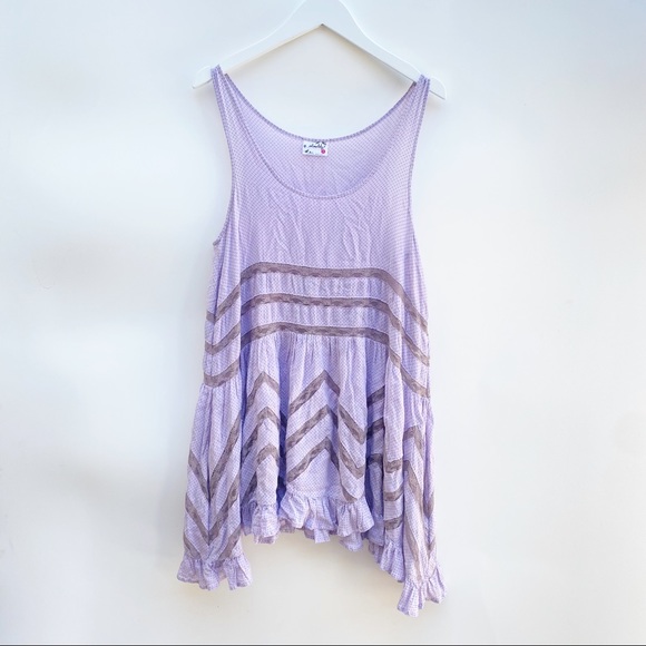 Intimately Free People Lace Polka Dot Swing Dress S - Picture 4 of 10